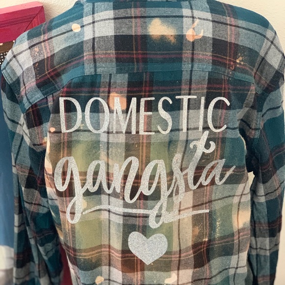 COPY - Custom bleached flannel😍 - Picture 2 of 3